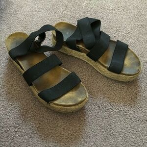 Steve madden strapped platforms